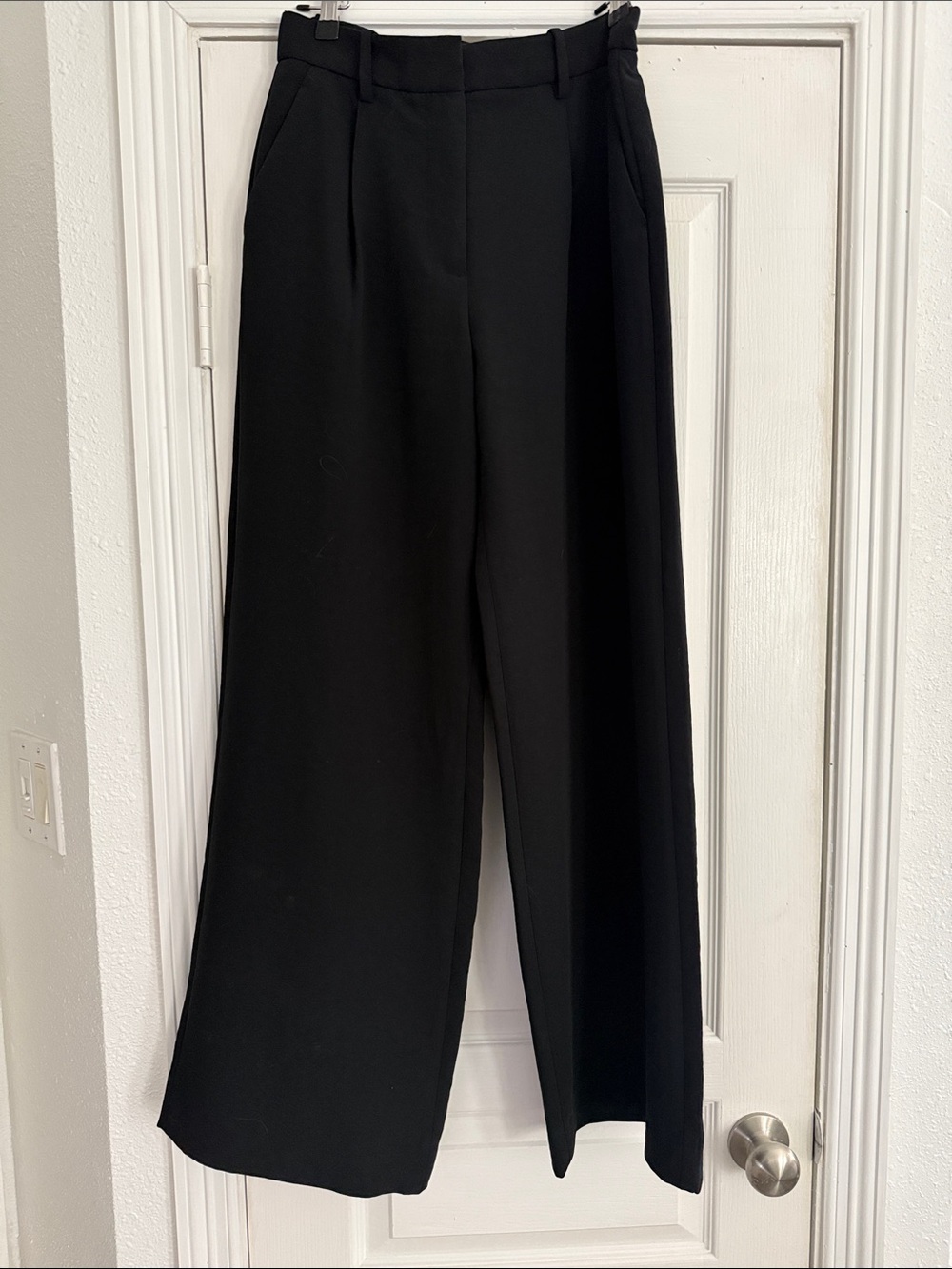 Abercrombie & Fitch Black high rise Wide-Leg Trousers long size 26